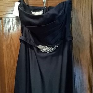 David's Bridal dark blue formal dress NWT